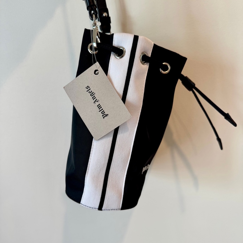 PALM ANGELS Venice Track Drawstring Bucket Bag, Authentic, NWT - Picture 7 of 11
